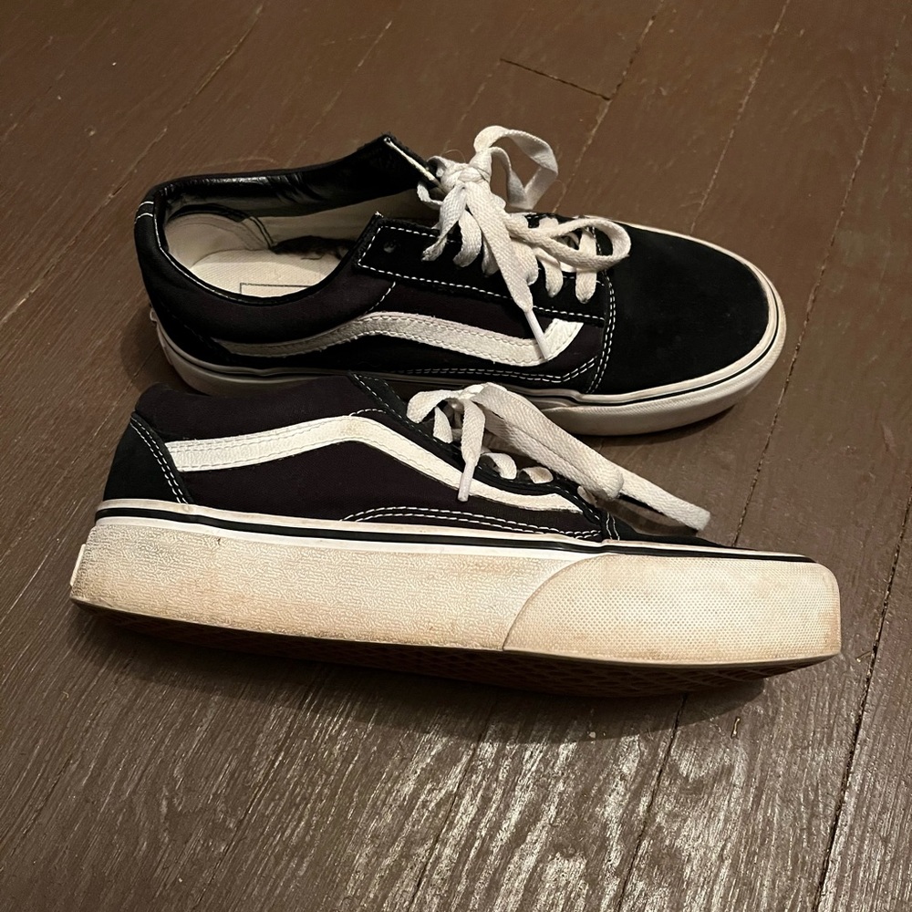 Platform vans, black, womans size 7.5